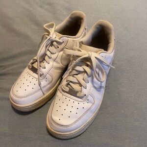 Nike White Retro-Style Leather Sneakers